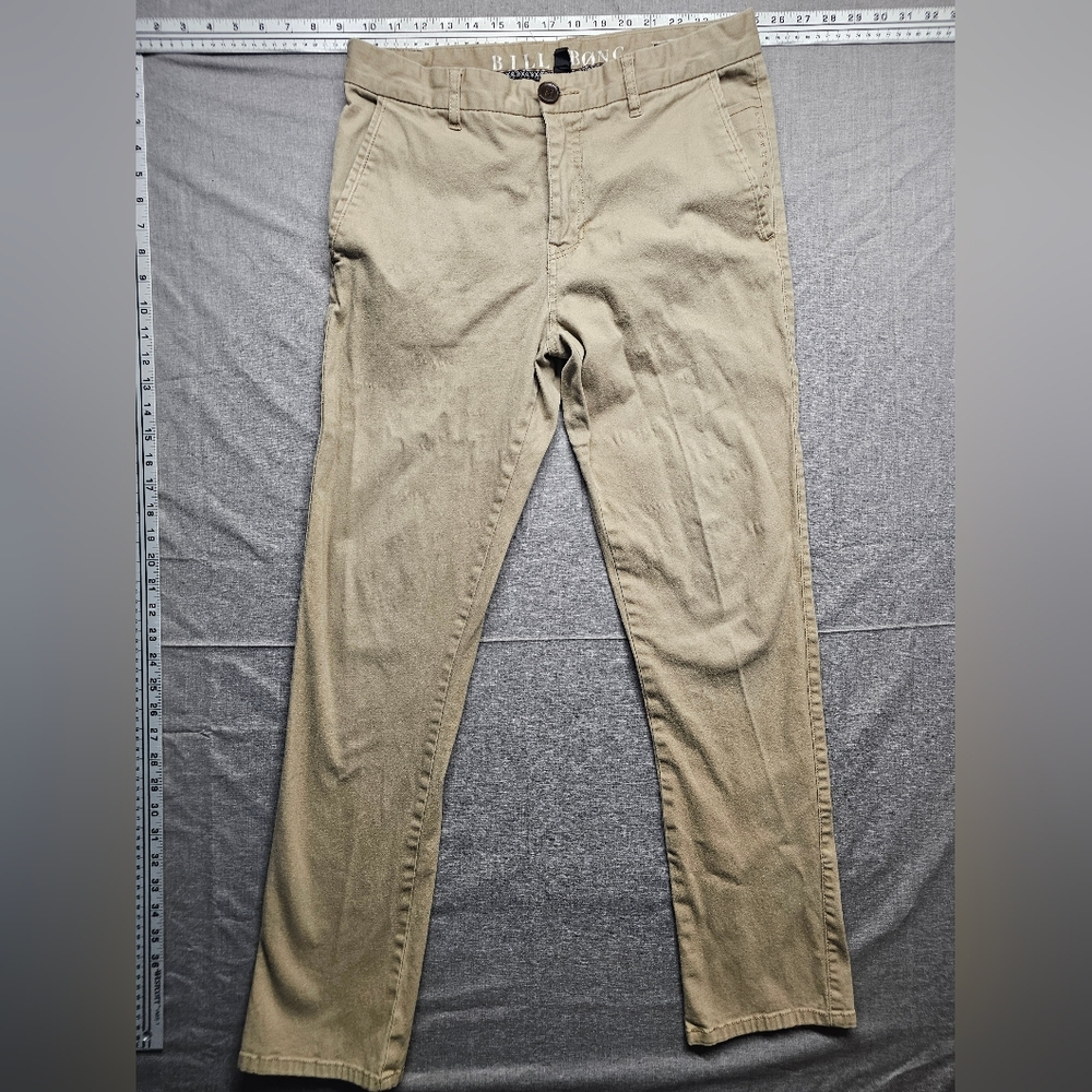 Billabong slim outsider straight slim pants tan size 32  Chino Khaki
